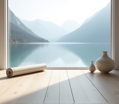 Serene wellness retreat and yoga studio